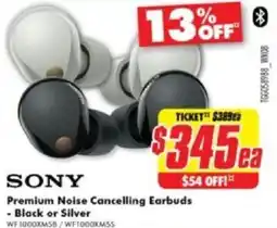 The Good Guys SONY Premium Noise Cancelling Earbuds offer