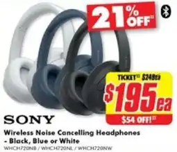 The Good Guys SONY Wireless Noise Cancelling Headphones offer