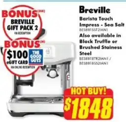 The Good Guys Breville Barista Touch Impress - Sea Salt offer