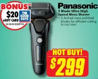 The Good Guys Panasonic 5 Blade Ultra High Speed Mens Shaver offer