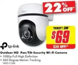 The Good Guys tp-link Outdoor HD Pan/Tilt Security Wi-Fi Camera offer