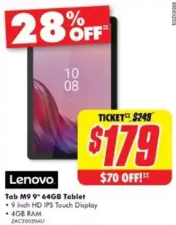 The Good Guys Lenovo Tab M9 9" 64GB Tablet offer