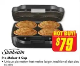 The Good Guys Sunbeam Pie Maker 4 Cup offer