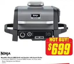 The Good Guys NINJA Woodfire Electric BBQ Grill and Smoker with Smart Probe offer