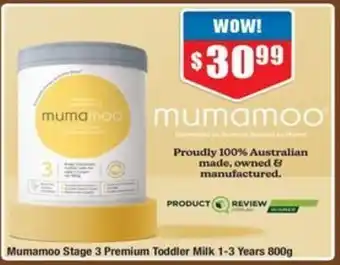 Chemist Warehouse Mumamoo Stage 3 Premium Toddler Milk offer