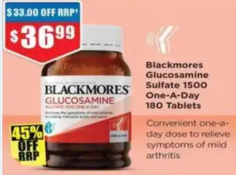 Chemist Warehouse Blackmores Glucosamine Sulfate 1500 One-A-Day offer