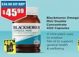 Chemist Warehouse Blackmores Omega mini Double Concentrate offer
