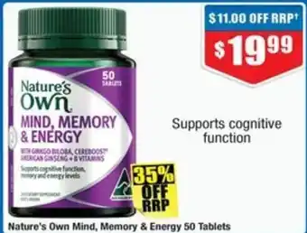 Chemist Warehouse Nature's Own Mind, Memory & Energy offer