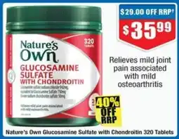 Chemist Warehouse Nature's Own Glucosamine Sulfate with Chondroitin offer