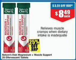Chemist Warehouse Nature's Own Magnesium Muscle Support offer