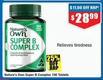 Chemist Warehouse Nature's Own Super B Complex offer