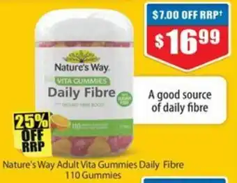 Chemist Warehouse Nature's Way Adult Vita Gummies Daily Fibre offer