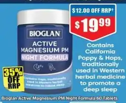 Chemist Warehouse Bioglan Active Magnesium PM Night Formula offer