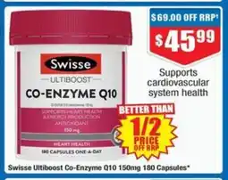 Chemist Warehouse Swisse Ultiboost Co-Enzyme Q10 150mg offer