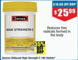 Chemist Warehouse Swisse Ultiboost High Strength C offer