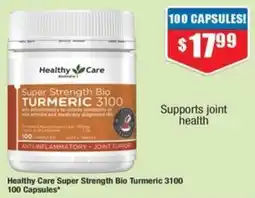 Chemist Warehouse Healthy Care Super Strength Bio Turmeric 3100 offer