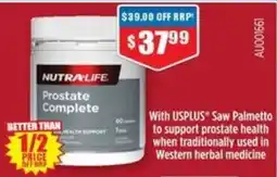 Chemist Warehouse NUTRALIFE Prostate Complete offer
