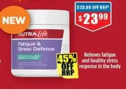Chemist Warehouse NUTRA Life Fatigue & Stress Defence offer