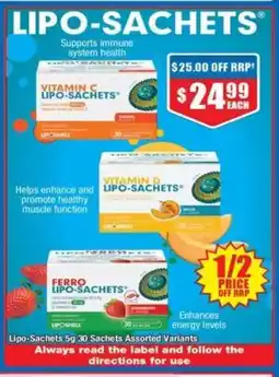 Chemist Warehouse Vitamin C lipo sachets offer