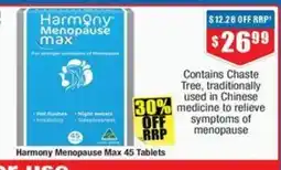 Chemist Warehouse Harmony Menopause Max 45 Tablets offer