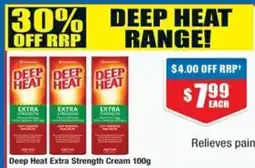 Chemist Warehouse Deep Heat Extra Strength Cream offer