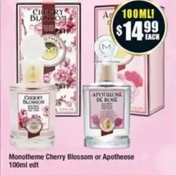 Chemist Warehouse Monotheme Cherry Blossom or Apotheose offer