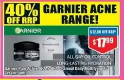 Chemist Warehouse Garnier Pure Active AHABHA Charcoal Daily Mattifying Air Cream offer