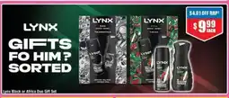 Lynx Black or Africa Duo Gift Set