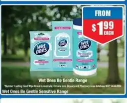 Chemist Warehouse Wet Ones Be Gentle Range offer