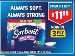 Chemist Warehouse Sorbent Toilet Tissue Silky White offer