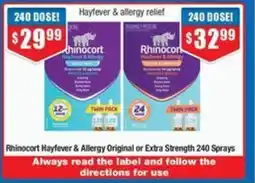 Chemist Warehouse Rhinocort Hayfever & Allergy Original or Extra Strength offer