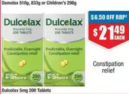 Chemist Warehouse Dulcolax 5mg 200 Tablets offer