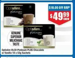 Chemist Warehouse Optislim VLCD Platinum PLUS Chocolate offer