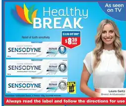 Chemist Warehouse Sensodyne Toothpaste Repair & Protect offer