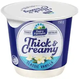 IGA Dairy Farmers Thick & Creamy Yoghurt 150g Selected Varieties offer