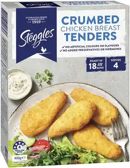IGA Steggles Chicken Breast Tenders 400g Selected Varieties offer