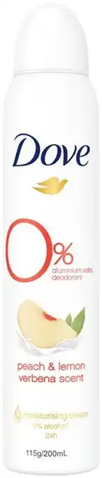 IGA Dove 0% Aluminium Salts Deodorant 200mL Selected Varieties offer