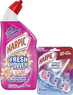 IGA Harpic Rim Block Toilet Cleaner 35‑39g or Fresh Power Liquid 700mL Selected Varieties offer