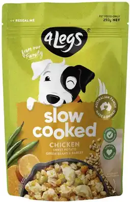 Coles 4 Legs Slow Cooked Dog Food 250g offer