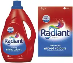 Coles Radiant Laundry Liquid 2 Litre or Powder 2kg offer