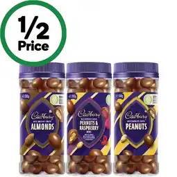 Woolworths Cadbury Chocolate Coated Fruit & Nut Varieties 280-340g offer