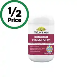 Woolworths Nature's Way Magnesium Tablets Pk 150 offer