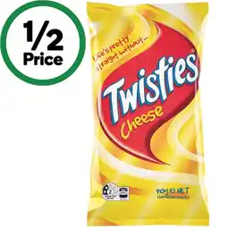Woolworths Twisties, Cheetos or Burger Rings 65-90g offer