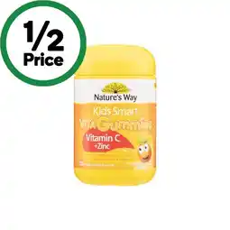 Woolworths Nature's Way Kids Smart Vita Gummies Vitamin C + Zinc Pk 120 offer