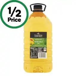 Woolworths Farmers Harvest Canola or Vegetable Oil 4 Litre offer