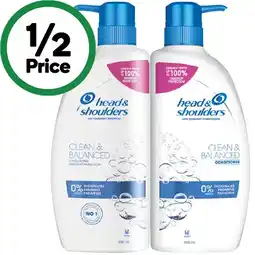 Woolworths Head & Shoulders Shampoo or Conditioner 850ml offer