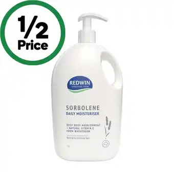 Woolworths Redwin Sorbolene Daily Moisturiser 1.1 Litre offer