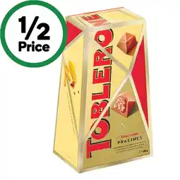 Woolworths Toblerone Pralines 180g offer