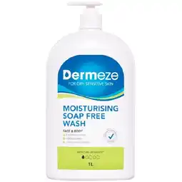 Dermeze Soap Free Body Wash & Facial Cleanser 1 Litre