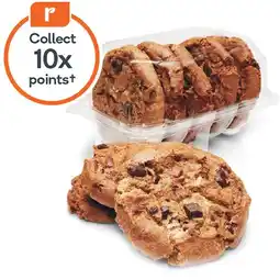 Woolworths Dreamy Choc, Oatmeal & Raisin or White Choc & Macadamia Cookie Varieties Pk 5 offer